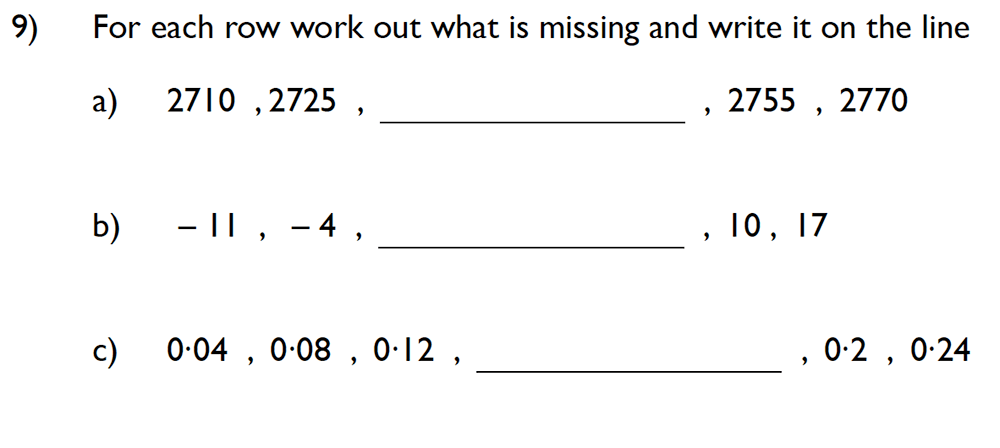 King’s College School - 10 Plus Maths Specimen Paper Group D Question 09