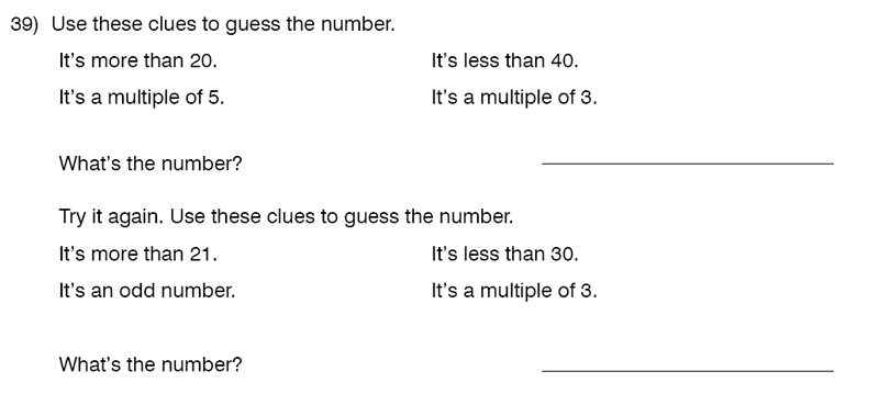 King’s College School - 9 Plus Maths Practice Paper 2014 Question 41