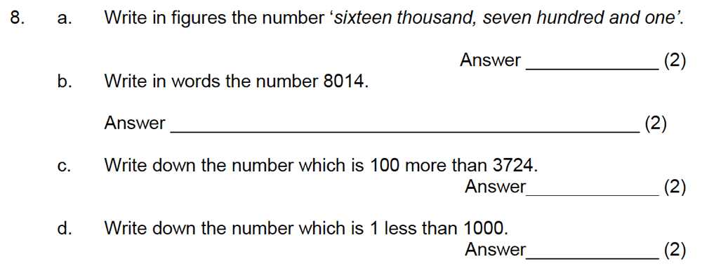 Leicester Grammar School - 10 Plus Maths Specimen Paper Question 09