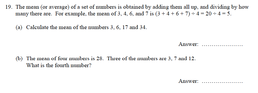 Oundle School - 9 Plus Maths Practice Paper 2012 Question 26