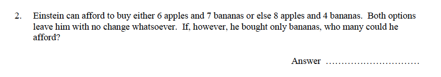 Oundle School - 9 Plus Maths Practice Paper 2014 Question 24