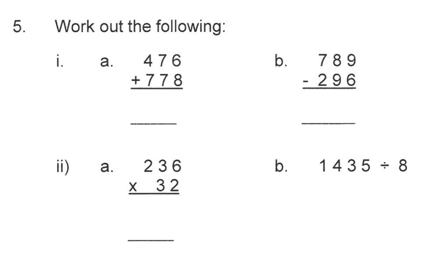 Solihull School - 10 Plus Maths Sample Paper 1 Question 07