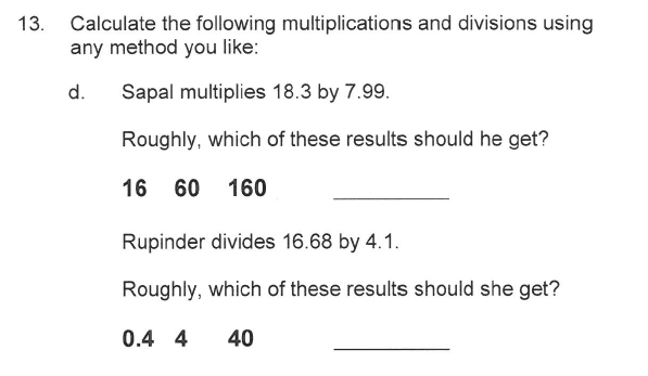 Solihull School - 9 Plus Maths Sample Paper 1 Question 16
