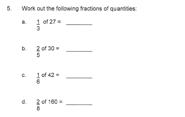 Solihull School - 9 Plus Maths Sample Paper 2 Question 05