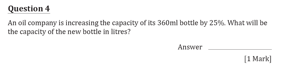 11 Plus Maths Independent Style Mock Test 2020 Question 05