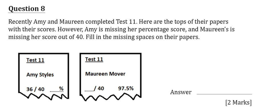 11 Plus Maths Independent Style Mock Test 2020 Question 09