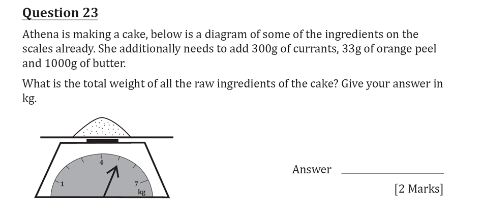 11 Plus Maths Independent Style Mock Test 2020 Question 26