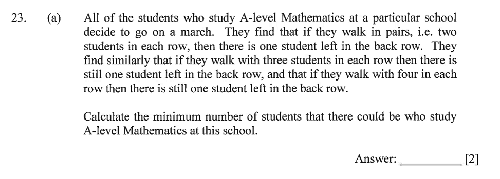 Dulwich College - Year 9 Maths Specimen Paper A Question 30