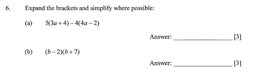 Dulwich College - Year 9 Maths Specimen Paper C Question 07