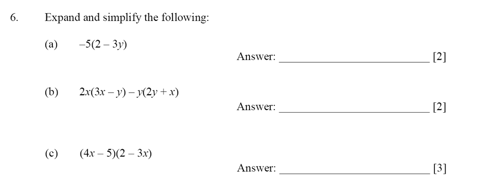 Dulwich College - Year 9 Maths Specimen Paper D Question 05