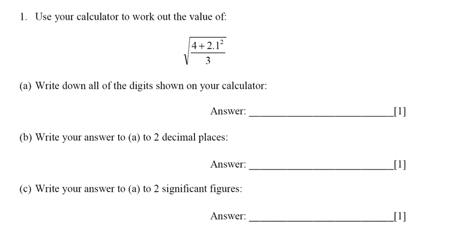 Dulwich College - Year 9 Maths Specimen Paper E Question 01