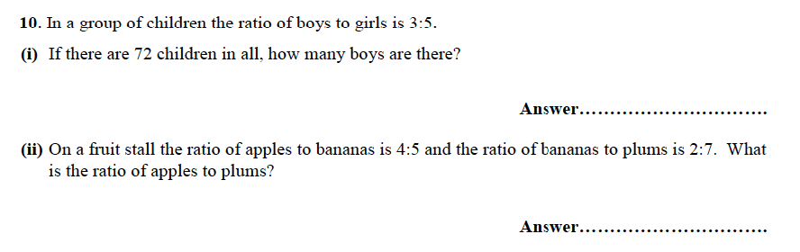 Forest School - 13 Plus Maths Sample Paper 1 Question 12