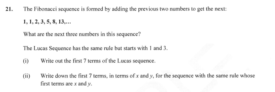 Forest School - 13 Plus Maths Sample Paper 2 Question 22