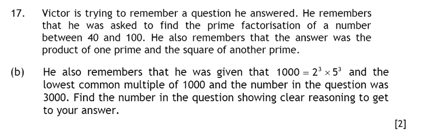 Haberdashers’ Aske’s Boys’ School (HABS) - 13 Plus Maths Question 30