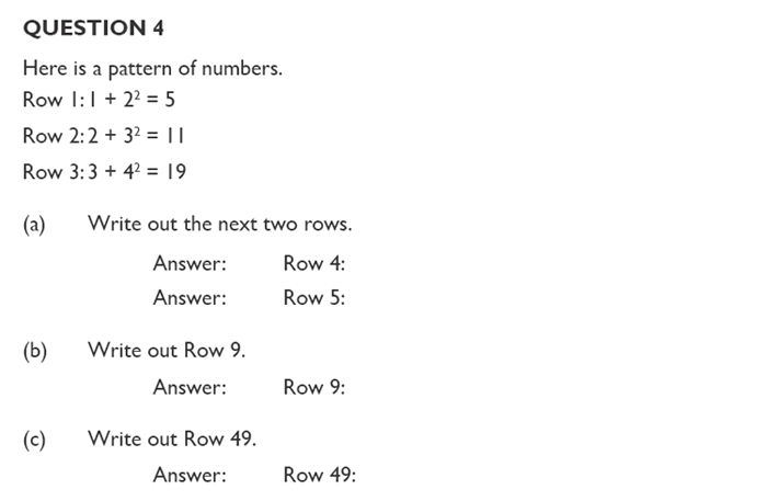 King's College School - Mathematics Section A 11 Plus and Pre-test Specimen paper for 2020 Question 07
