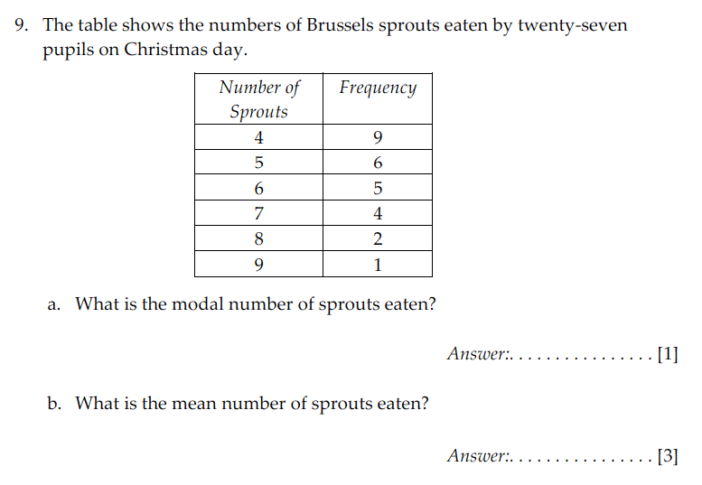 Sevenoaks School - Year 9 Maths Sample Paper 2009 Question 13