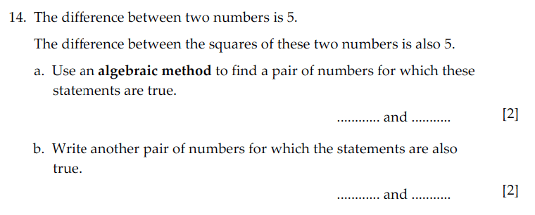 Sevenoaks School - Year 9 Maths Sample Paper 2009 Question 19