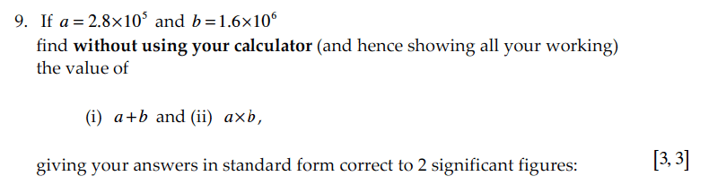 Sevenoaks School - Year 9 Maths Sample Paper 2010 Question 17