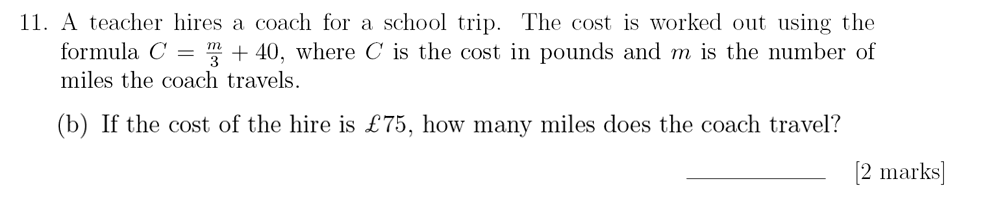 Sevenoaks School - Year 9 Maths Sample Paper 2018 Question 16