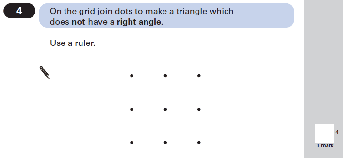 Question 04 Maths KS2 SATs Papers 2002 - Year 6 Practice Paper 2, Geometry, Triangles