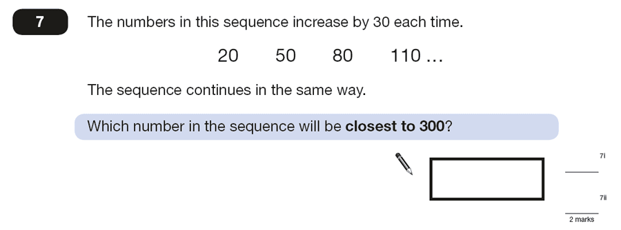 Question 07 Maths KS2 SATs Papers 2015 - Year 6 Exam Paper 1, Algebra, Patterns & Sequences, Logical Problems