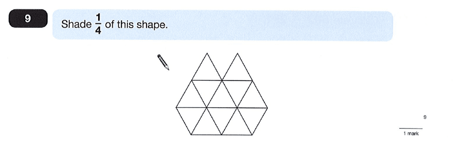 Question 09 Maths KS2 SATs Papers 2012 - Year 6 Past Paper 1, Numbers, Fractions