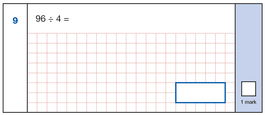 Question 09 Maths KS2 SATs Papers 2016 - Year 6 Practice Paper 1 Arithmetic, Numbers, Division