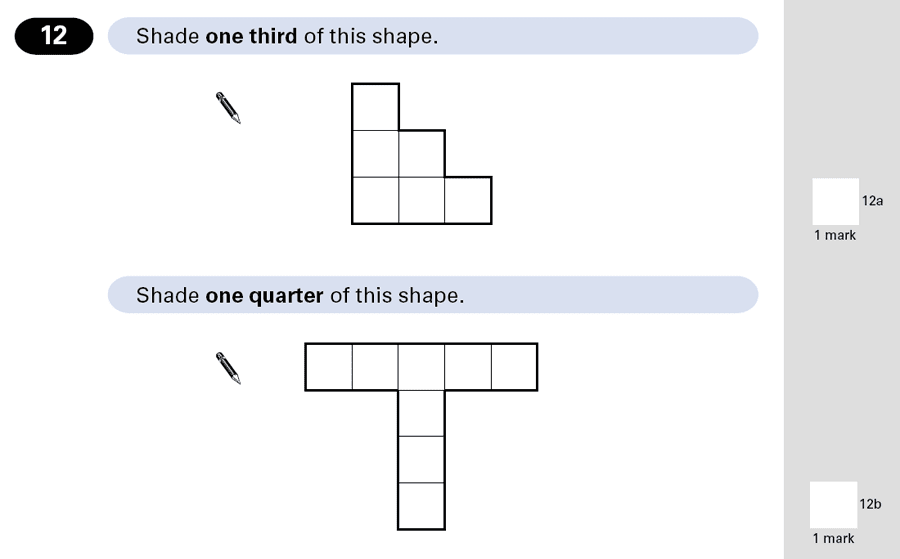 Question 12 Maths KS2 SATs Papers 2001 - Year 6 Practice Paper 2, Numbers, Fractions, Geometry, 2D shapes