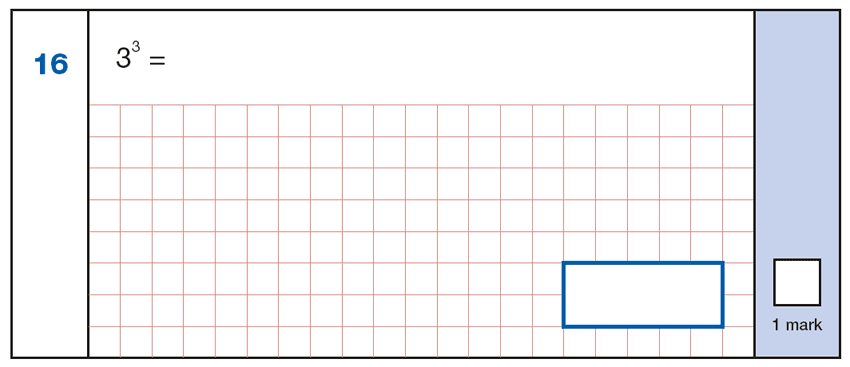 Question 16 Maths KS2 SATs Papers 2019 - Year 6 Past Paper 1 Arithmetic, Numbers, Cube Numbers