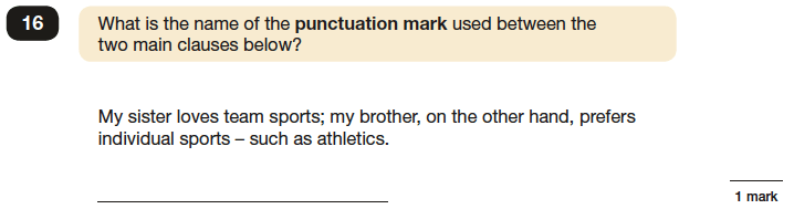 Question 16 SPaG KS2 SATs Papers 2016 - Year 6 English Sample Paper 1, Punctuation