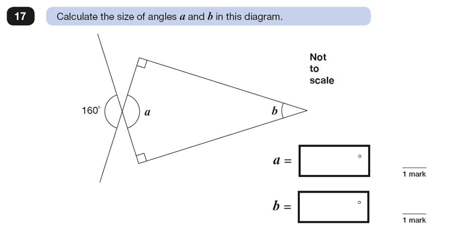 Question 17 Maths KS2 SATs Papers 2016 - Year 6 Past Paper 2 Reasoning, Geometry, Angles, Polygons