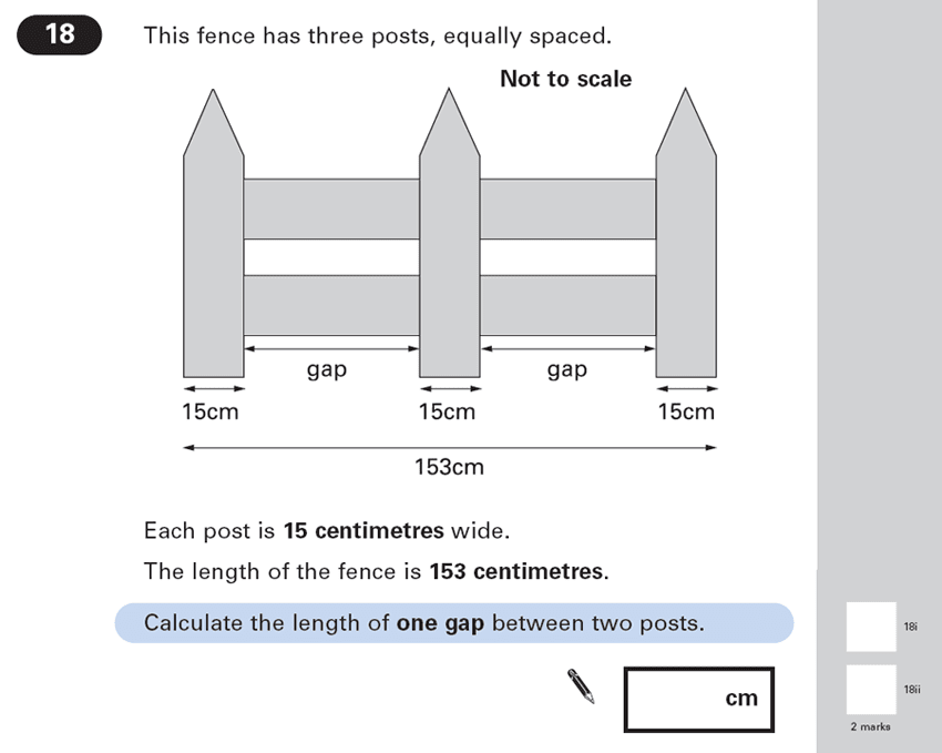 Question 18 Maths KS2 SATs Papers 2003 - Year 6 Past Paper 2, Numbers, Word Problems, Algebra, Linear Equations