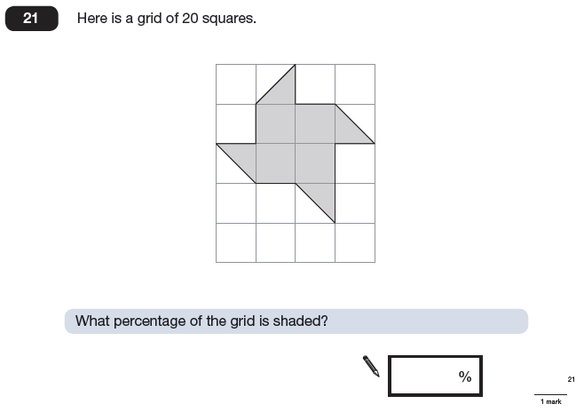Question 21 Maths KS2 SATs Papers 2009 - Year 6 Past Paper 2, Numbers, Percentages, Geometry, 2D shapes, Area & Perimeter