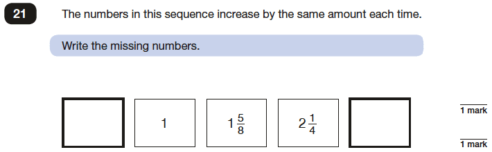 Question 21 Maths KS2 SATs Papers 2017 - Year 6 Past Paper 3 Reasoning, Numbers, Fractions, Algebra, Patterns & Sequences