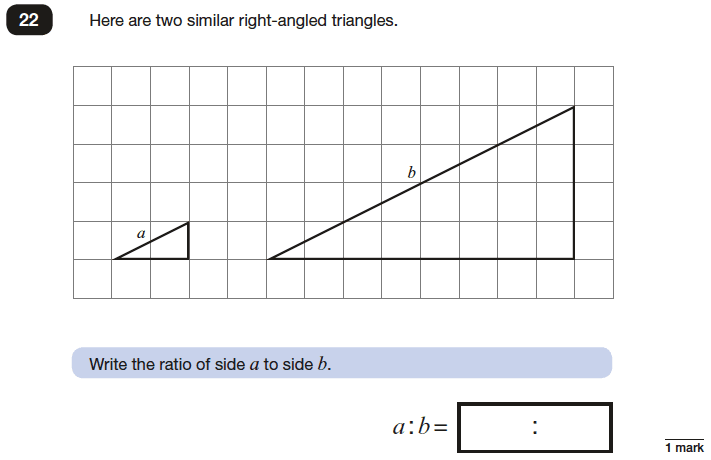 Question 22 Maths KS2 SATs Papers 2017 - Year 6 Sample Paper 2 Reasoning, Geometry, Triangles, Ratio & Proportion