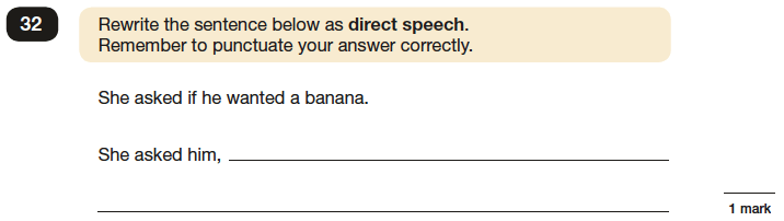 Question 32 SPaG KS2 SATs Papers 2016 - Year 6 English Practice Paper 1, Punctuation