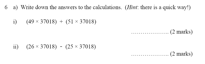 Bancroft’s School - Sample 11+ Maths Paper 2020 Question 45, Algebra, BIDMAS, Logical Problems
