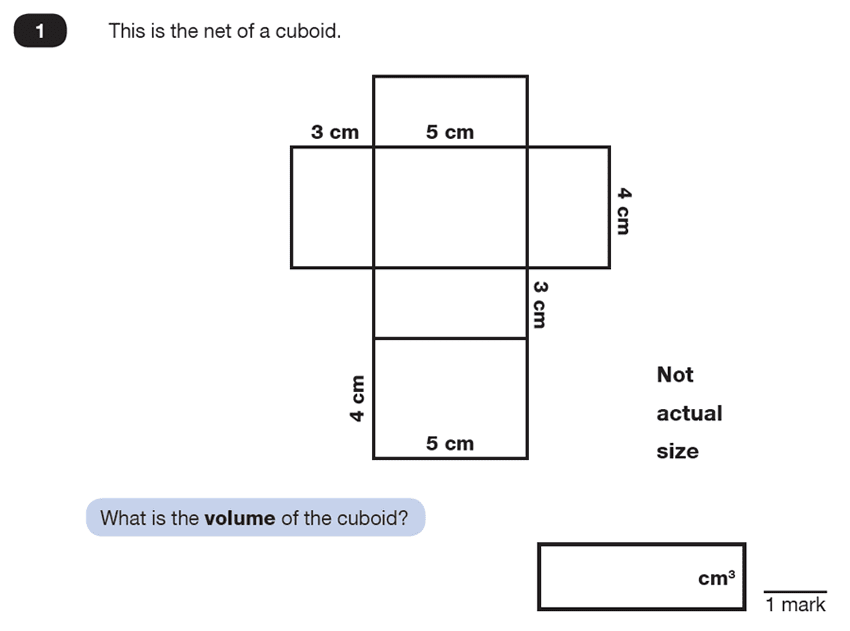 Question 01 Maths KS2 SATs Test Paper 1 - Reasoning Part C