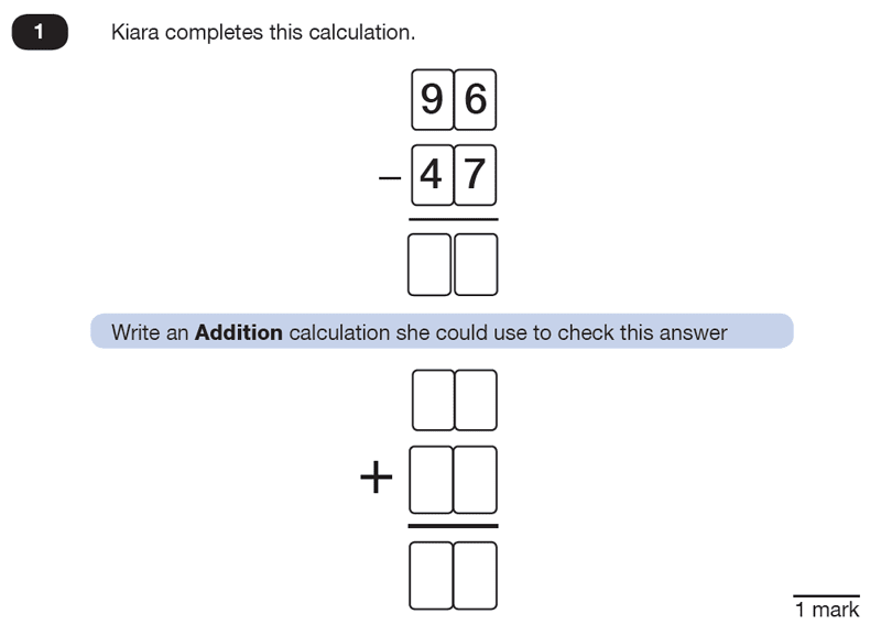 Question 01 Maths KS2 SATs Test Paper 8 - Reasoning Part B