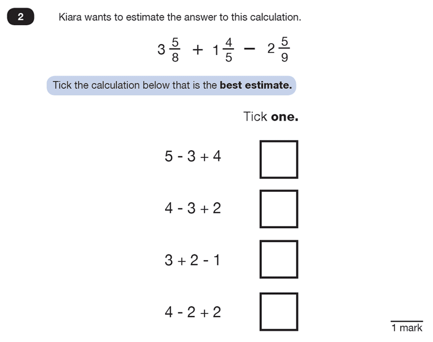 Question 02 Maths KS2 SATs Test Paper 2 - Reasoning Part B