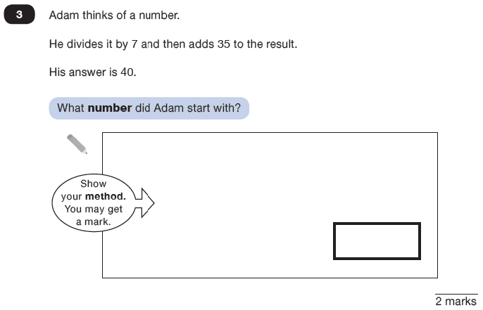 Question 03 Maths KS2 SATs Test Paper 8 - Reasoning Part C