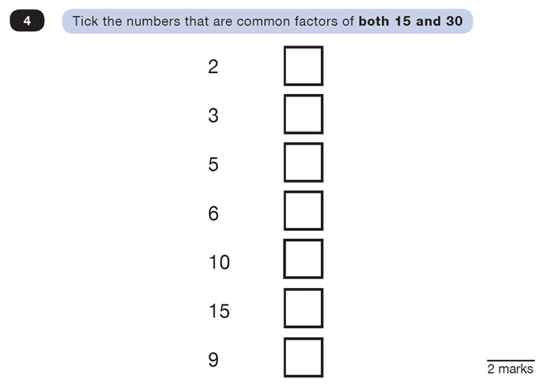 Question 04 Maths KS2 SATs Test Paper 1 - Reasoning Part C