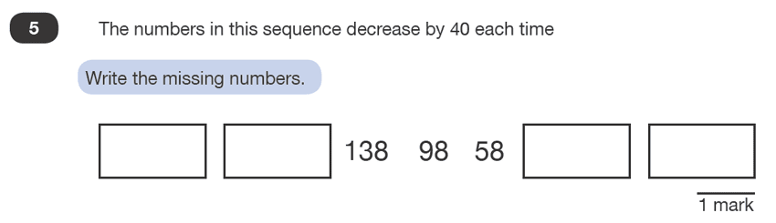 Question 05 Maths KS2 SATs Test Paper 1 - Reasoning Part B