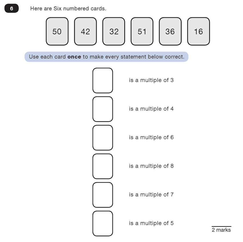 Question 06 Maths KS2 SATs Test Paper 4 - Reasoning Part C