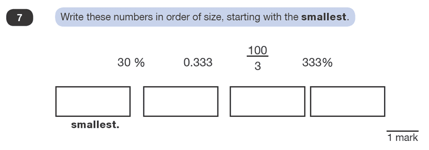 Question 07 Maths KS2 SATs Test Paper 1 - Reasoning Part B