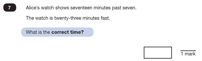 Question 07 Maths KS2 SATs Test Paper 6 - Reasoning Part B