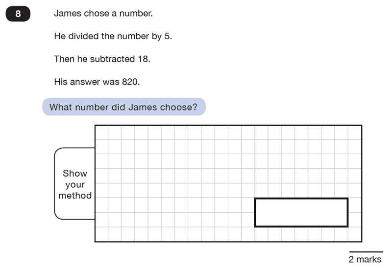 Question 08 Maths KS2 SATs Test Paper 5 - Reasoning Part C