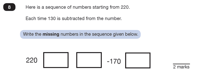 Question 08 Maths KS2 SATs Test Paper 7 - Reasoning Part B