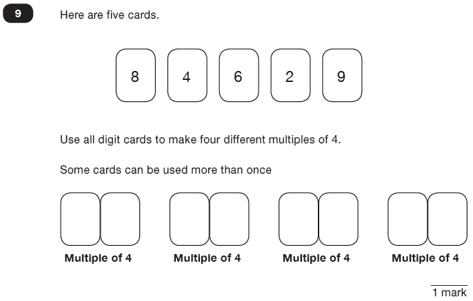 Question 09 Maths KS2 SATs Test Paper 8 - Reasoning Part C