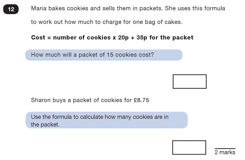 Question 12 Maths KS2 SATs Test Paper 6 - Reasoning Part B
